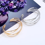 Hot Open Hollow Multi-Layer Metal Bracelet Cuff Bangles For Women