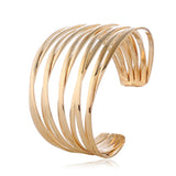 Hot Open Hollow Multi-Layer Metal Bracelet Cuff Bangles For Women