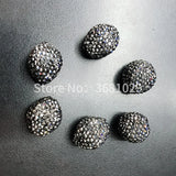 Trendy Black Rhine Stone Square Beads Necklace