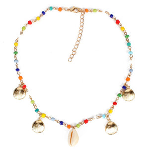 Pearl Rice Moon Pendant Necklace for Women