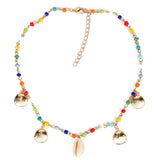 Pearl Rice Moon Pendant Necklace for Women