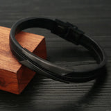 Europe & US Stainless Steel Leather Bracelet Hand Decoration