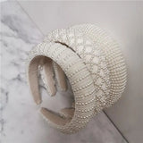 Bridal Pearl Hair Band with Rhinestones