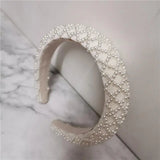 Bridal Pearl Hair Band with Rhinestones