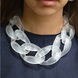 Exaggerated Acrylic Chain Necklace for Europe and US