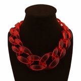 Exaggerated Acrylic Chain Necklace for Europe and US