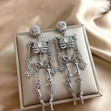 Europe US Cross-Border Skeleton Earrings Exaggerated Halloween Jewelry