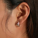 925 Silver Irregular Flower Earrings - INS Style