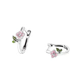 925 Silver Irregular Flower Earrings - INS Style