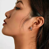 925 Silver Irregular Flower Earrings - INS Style