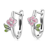 925 Silver Irregular Flower Earrings - INS Style