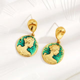 Zircon Pearl Sweet Round Earrings Bridal Wedding Dress