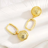 Zircon Pearl Sweet Round Earrings Bridal Wedding Dress