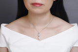 925S Silver Wings Diamond Pendant Necklace