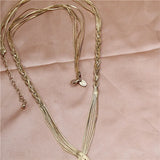 Copper Woven Flower Tassel Sweater Chain for Women