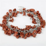 Bohemian Natural Stone Bracelet: Crystal Tiger Eye Explosion