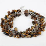 Bohemian Natural Stone Bracelet: Crystal Tiger Eye Explosion