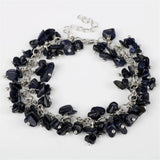 Bohemian Natural Stone Bracelet: Crystal Tiger Eye Explosion