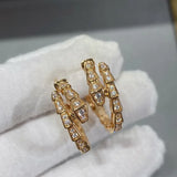 925 Silver Zircon Snakebone Earrings