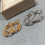 925 Silver Zircon Snakebone Earrings