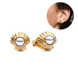 925 Silver Pentagram Earrings - Heart-Shaped Shell Design for Women