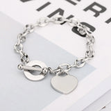 Heart Charm Bracelet 18K Plated Women's Jewelry Gift