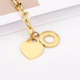 Heart Charm Bracelet 18K Plated Women's Jewelry Gift
