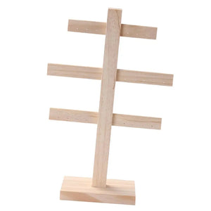 European 4-Layer Solid Wood Earring Organizer Holders