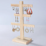 European 4-Layer Solid Wood Earring Organizer Holders