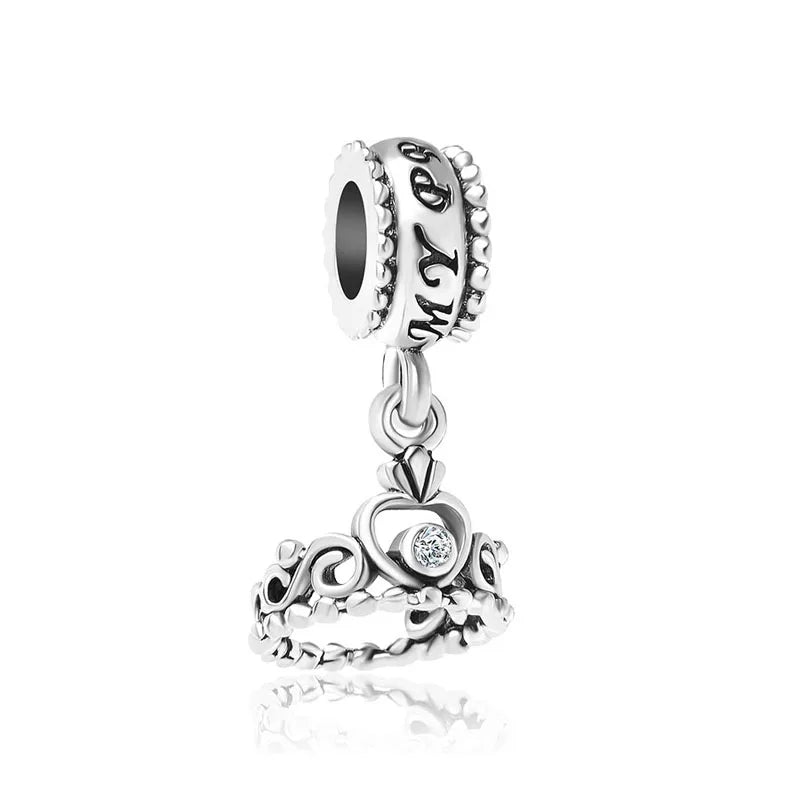925 Silver Key Flower Pendant for DIY Bracelet Necklace Jewelry