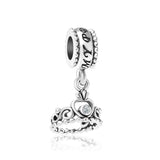 925 Silver Key Flower Pendant for DIY Bracelet Necklace Jewelry