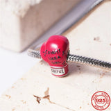 European 925 Silver Boxing Glove Charm DIY Bead Pendant for Bracelet Necklace