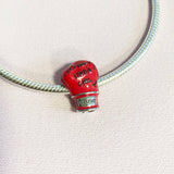 European 925 Silver Boxing Glove Charm DIY Bead Pendant for Bracelet Necklace