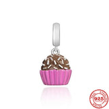 European 925 Silver Cake Mixing Machine Bead Pendant for DIY Charm Bracelet Neck