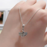 925 Silver Ginkgo Biloba Leaf Bead Pendant for DIY Charm Bracelet