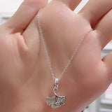 925 Silver Ginkgo Biloba Leaf Bead Pendant for DIY Charm Bracelet