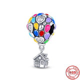 European 925 Silver Hot air balloon Bead Charm