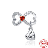 European 925 Silver Mother and Daughter DIY Bead Pendant