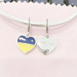 925 Silver Ukraine Heart Shape Diy Bead Pendant for Bracelet Necklace