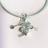 925 Silver Wateringcans & Shovels Bead Penda for DIY Charm Bracelet Necklace