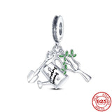 925 Silver Wateringcans & Shovels Bead Penda for DIY Charm Bracelet Necklace