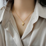 925 Silver Heart Pendant Necklace Fine Jewelry Gift for Girlfriend