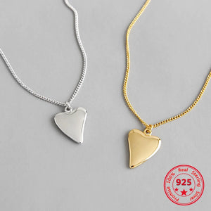 925 Silver Heart Pendant Necklace Fine Jewelry Gift for Girlfriend