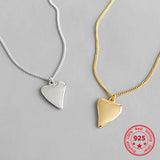 925 Silver Heart Pendant Necklace Fine Jewelry Gift for Girlfriend