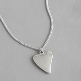 925 Silver Heart Pendant Necklace Fine Jewelry Gift for Girlfriend