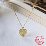 925 Silver Heart Pendant Necklace for Girlfriend