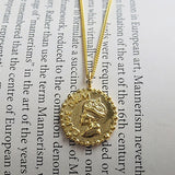 Silver Round Pendant Necklace for Women Jewelry