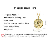 Silver Round Pendant Necklace for Women Jewelry