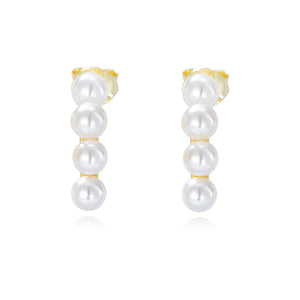 Versatile Sterling Silver Pearl Earrings Light Jewelry