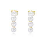 Versatile Sterling Silver Pearl Earrings Light Jewelry